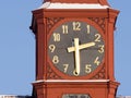 Historic clock tower showing the exact time, Jihlava, Europe