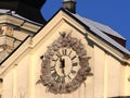 Historic clock tower showing the exact time, Jihlava, Europe Royalty Free Stock Photo