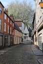 Historic Cobbled Lane and Buildings of Elm Hill, Norwich Norfolk, England. UK