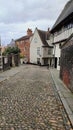 Historic Cobbled Lane of Elm Hill, Norwich Norfolk, England. UK
