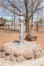 Historic coin-operated water pump in Koffiefontein