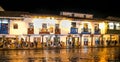Historic Colonial Buildings on the Plaza de Armas Square with Many Visitors Cusco, Peru