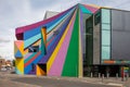 Historic colorful Towner Gallery with a painting by Lothar Gotz in Eastbourn, UK