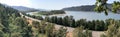 Historic Columbia River Highway in Oregon, USA. Panoramic aerial view Royalty Free Stock Photo