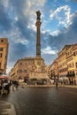 Historic Column of the Immaculate Conception in Rome, Italy