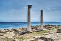 Historic columns in Tharros, Royalty Free Stock Photo
