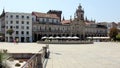 Historic commercial arcade facing the Republic Square, Braga, Portugal