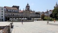 Historic commercial arcade facing the Republic Square, Braga, Portugal