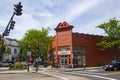 Historic commercial buildings in Brookline, Massachusetts MA, USA