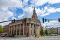 Historic commercial buildings, Nashua, New Hampshire, USA Royalty Free Stock Photo