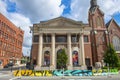 Historic commercial buildings, Nashua, New Hampshire, USA Royalty Free Stock Photo