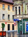 Historic Corner Building in Wet Brasov, Romania