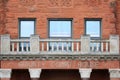 Historic County Court House Windows Brick and Balcony Royalty Free Stock Photo