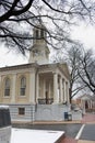 Historic courthouse in Old Town Warrenton in winter, Warrenton Virginia