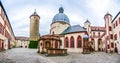 Historic courtyard of famous fortress Marienberg in Wurzburg, Bavaria, Germany