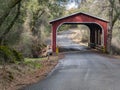 Historic covered bridge in Northern California Royalty Free Stock Photo