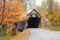 covered bridge in rural Vermont Royalty Free Stock Photo