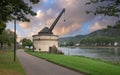 Historic crane, Andernach, Rhineland-Palatinate, Germany Royalty Free Stock Photo