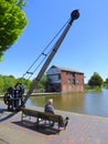 Historic crane at canal basin