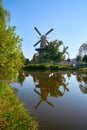 Historic De Valk Windmill Leiden Netherlands Royalty Free Stock Photo
