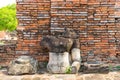 Historic destroyed temple in World Heritage city, Ayuddhaya