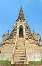 Historic destroyed temple in World Heritage city, Ayuddhaya