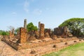 Historic destroyed temple in World Heritage city, Ayuddhaya