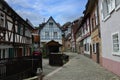 Half timbered houses in historic Gerberbach district in Weinheim