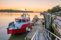 Historic District waterfront of Savannah, Georgia at twilight Royalty Free Stock Photo