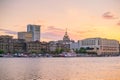 Historic District waterfront of Savannah, Georgia Royalty Free Stock Photo