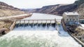 Historic Diversion Dam on the Boise River Royalty Free Stock Photo
