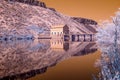 Historic Diversion Dam on the Boise River in Infrared