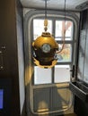 Historic diving helmet in museum of Karel Zeman