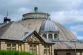 Historic dome building Devonshire Dome in Buxton with architectural details under a cloudy sky Royalty Free Stock Photo