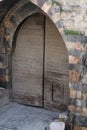 Historic door in Aleppo, Syria. Ancient landmark