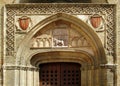 Historic door in the Alfajeria Palace. Zaragoza. Spain.