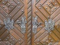 The historic door on a church in AltÃÂ¶tting