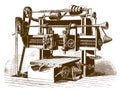 Historical double spinning milling machine