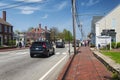 Downtown Freeport Maine on a sunny day