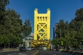Historic Downtown Sacramento Raised Golden Bridge