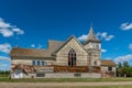 The historic Drinkwater United Church, in Drinkwater, SK Royalty Free Stock Photo