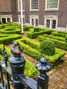 Historic dutch building labyrinth hedges plants fence