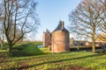 Historic Dutch castle in low sunlight