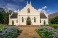 Historic Dutch Reformed Church on the main street in Franschhoek, South Africa Royalty Free Stock Photo