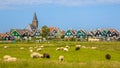 Historic dutch Village with colorful wooden houses Royalty Free Stock Photo