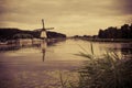 Historic Dutch windmill in Alblasserdam, Netherlands Royalty Free Stock Photo