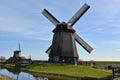 Historic windmill in Schermer, Netherlands Royalty Free Stock Photo