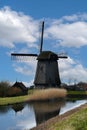 Historic windmill in Schermer, Netherlands Royalty Free Stock Photo