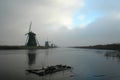 Historic dutch windmills Royalty Free Stock Photo