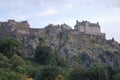 Historic Edinburgh Castle on a rock cliff Royalty Free Stock Photo